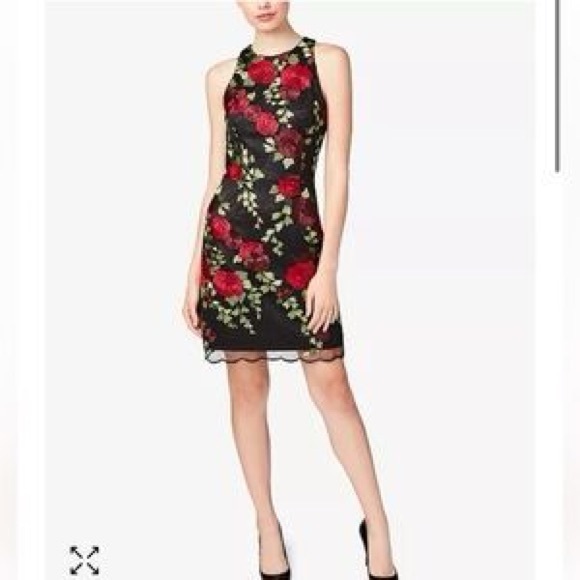 Betsey Johnson Scalloped Lace Rose Dress Size 0 - Picture 4 of 4